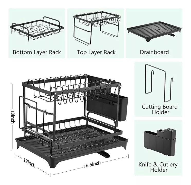 SECAPLATOS MAX Escurridor de platos 2 niveles